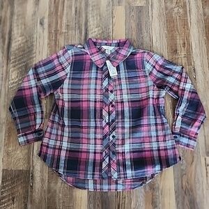 NWT Ladies Christopher & Banks Flannel Sz Petite Large